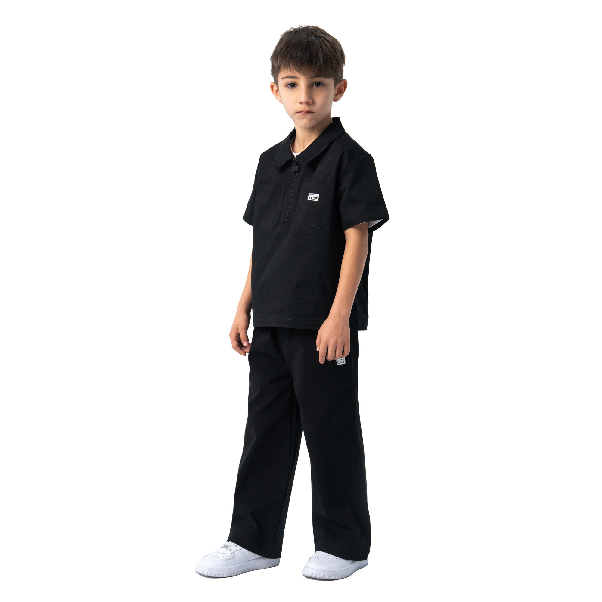 Pro Club Men's Kid's Quarter Zip Work Shirt