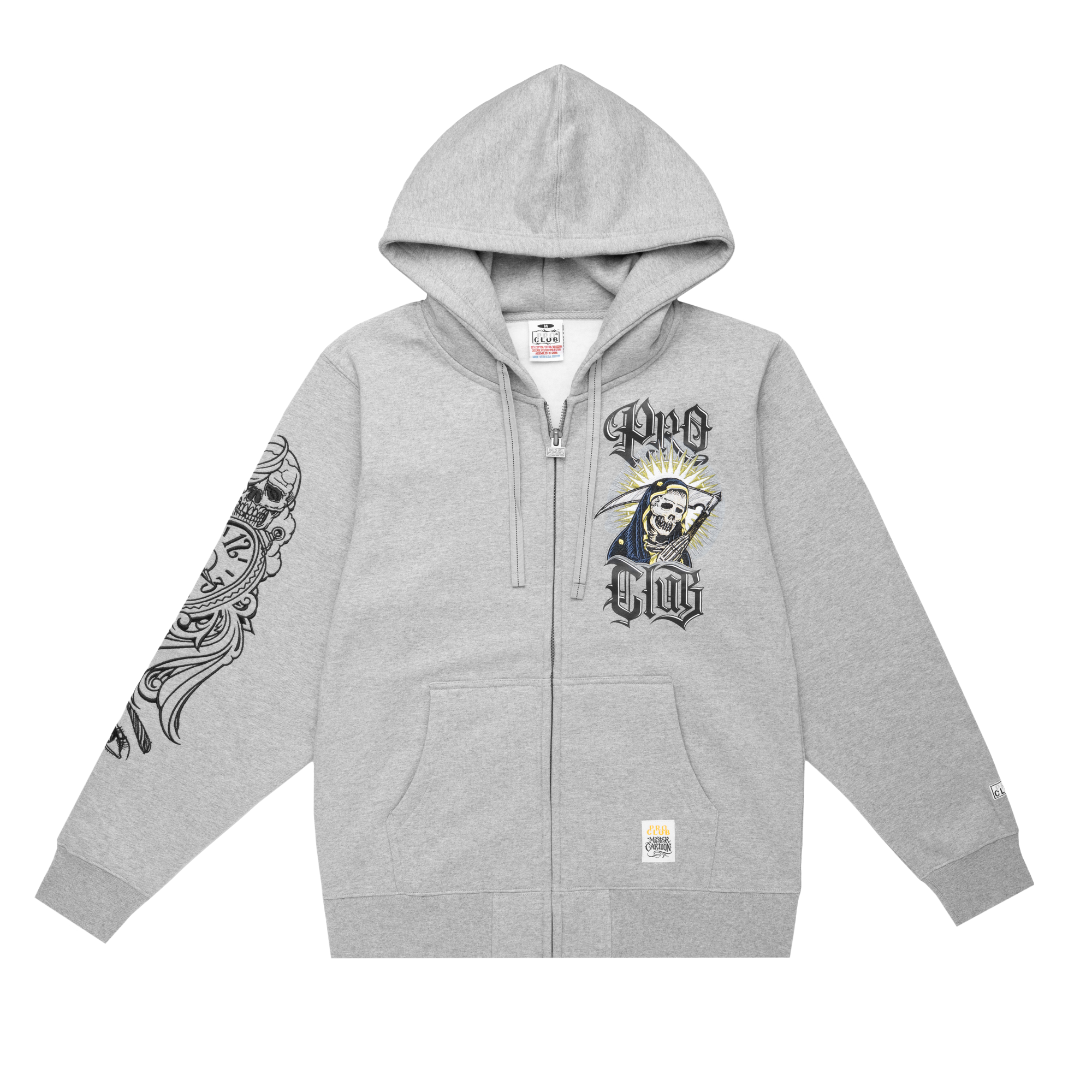 Mister Cartoon "Clockwork" Heather Gray Zip-Up Hoodie