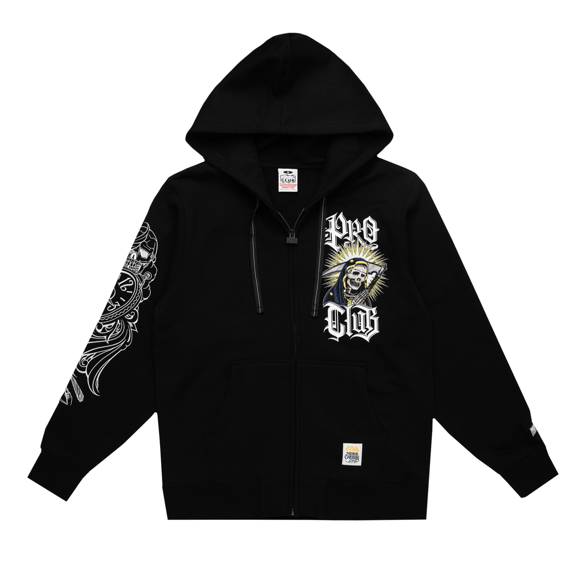 Mister Cartoon "Clockwork" Black Zip-Up Hoodie